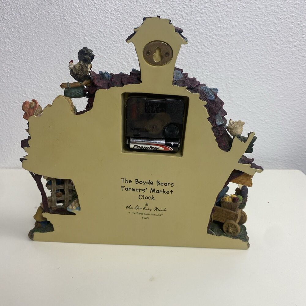 Boyds Bears Danbury Mint Farmers Market Collector Clock Works - Picture 14 of 16